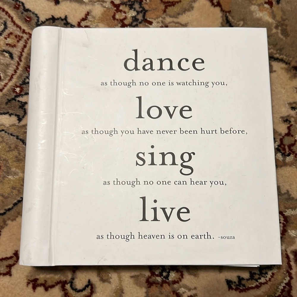 New- Address book - inspiring quotes and measures at 7.5x7.5 inch